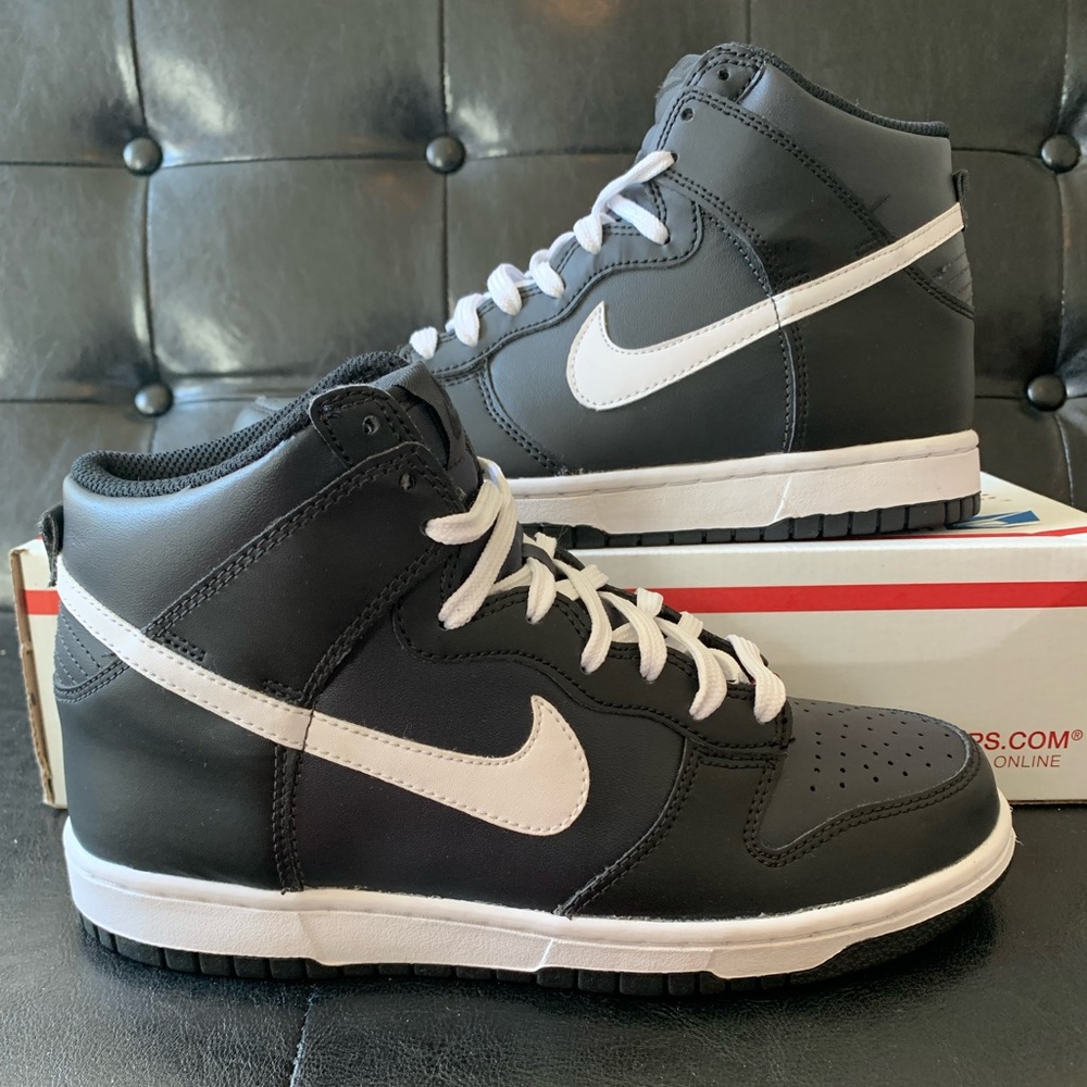 Nike Black and White High-Top Athletic Sneakers